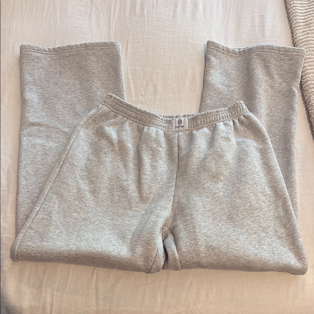 PARKE Grey Fleece Boxer Sweatpants Size Small